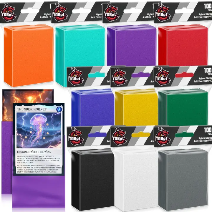 1000-Count Matte Card Sleeves — 10-Color Trading Card Protectors