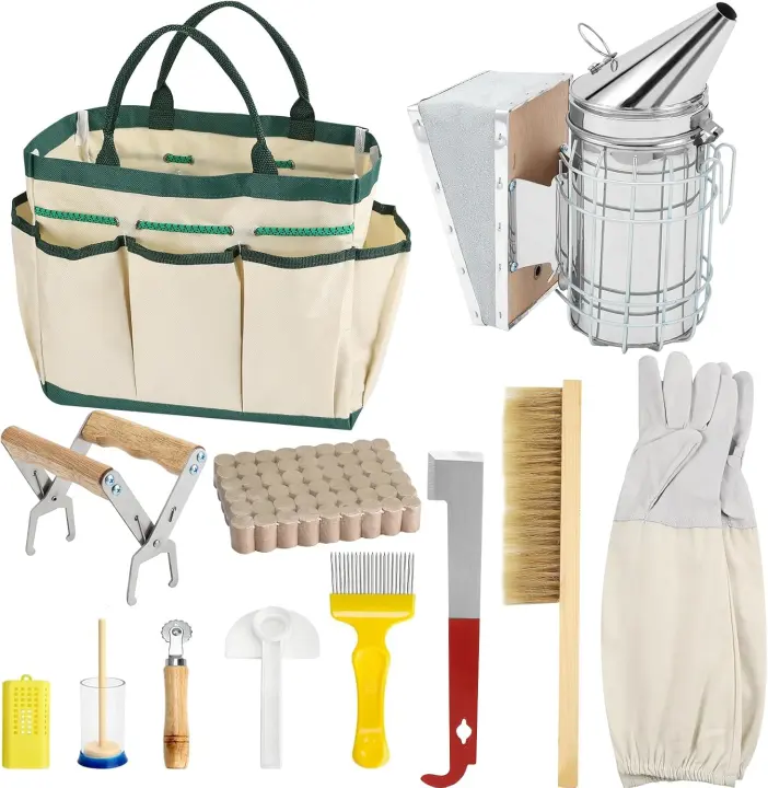 12-Piece Beekeeping Starter Kit with Smoker and Hive Tools