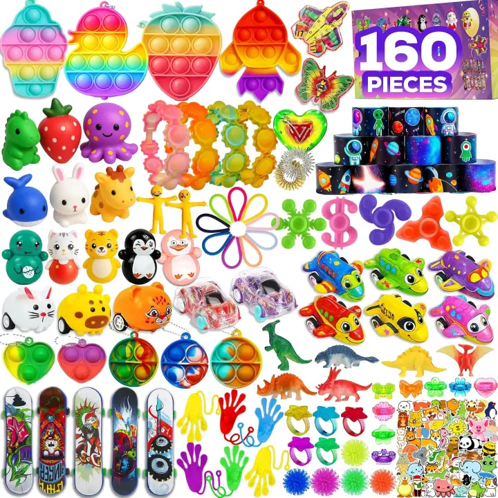 160-Piece Fidget Toy Party Favor Pack — Sensory Mix