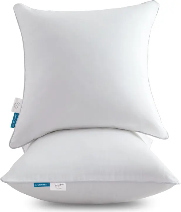 18x18 Inch Throw Pillow Inserts — Set of 2, Cotton-Cover