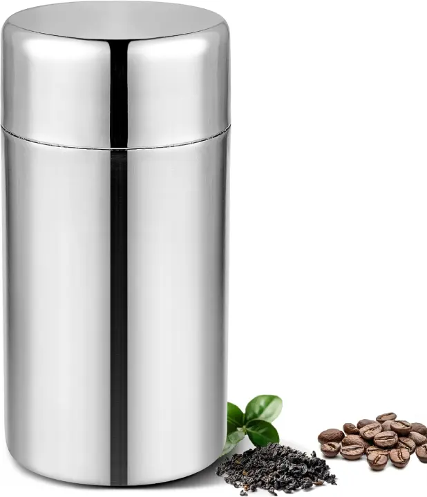 19oz Stainless Steel Airtight Tea Canister — Double-Seal Tea Tin
