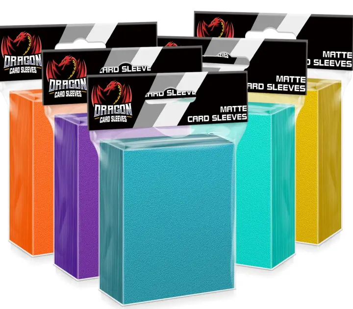 500-Pack Colored Card Sleeves for Standard Trading Cards (5 Colors)
