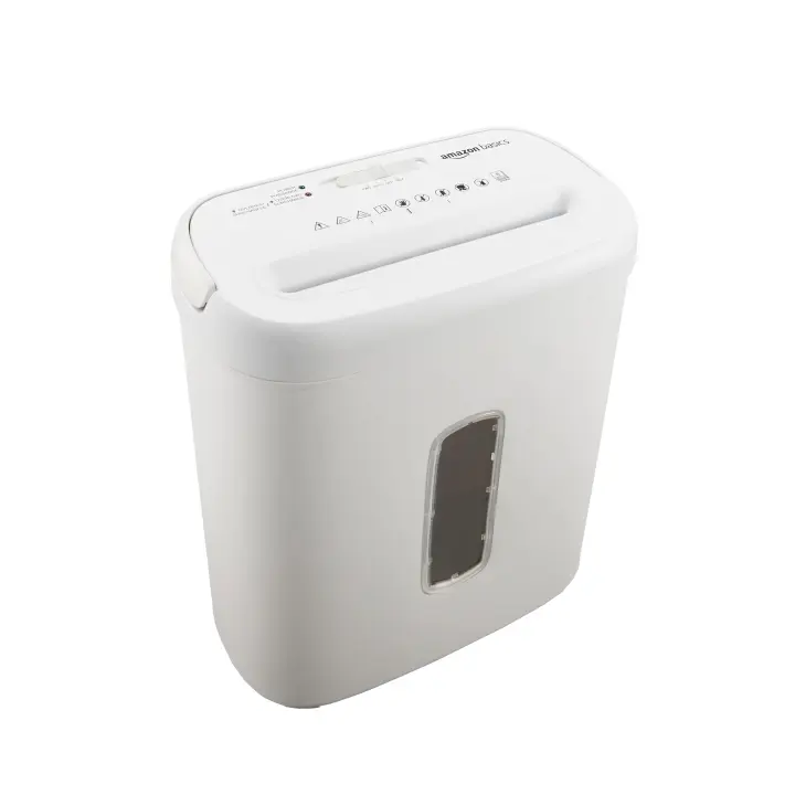 8-Sheet Cross-Cut Paper & Credit Card Shredder — Heavy Duty, White