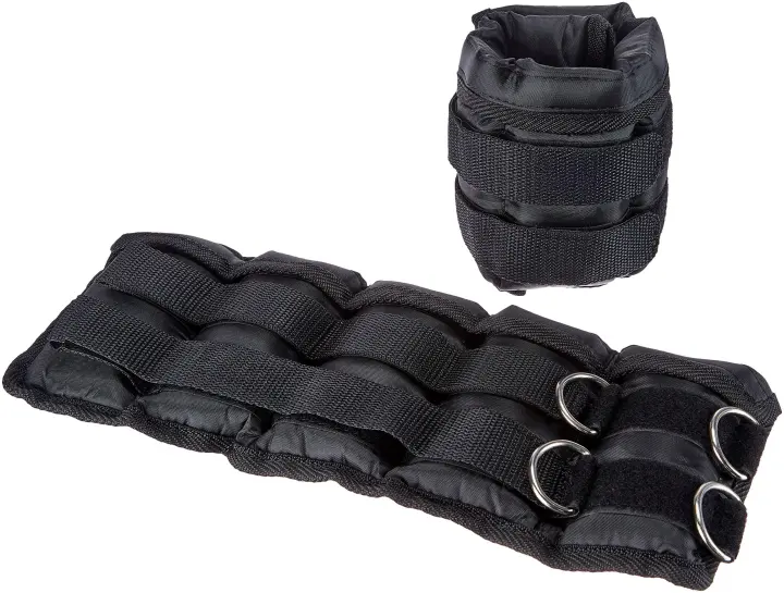 Adjustable Ankle Weights — 10 lb Set (5 lb Each) Fitness Cuffs