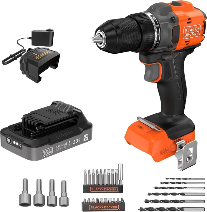 BLACK+DECKER 20V MAX Brushless 1/2-in. Cordless Drill Driver Kit