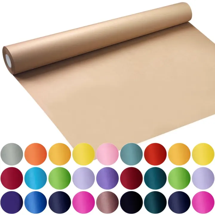 Brown Kraft Paper Roll — 17.8" x 1,200" (100') for Wrapping & Crafts