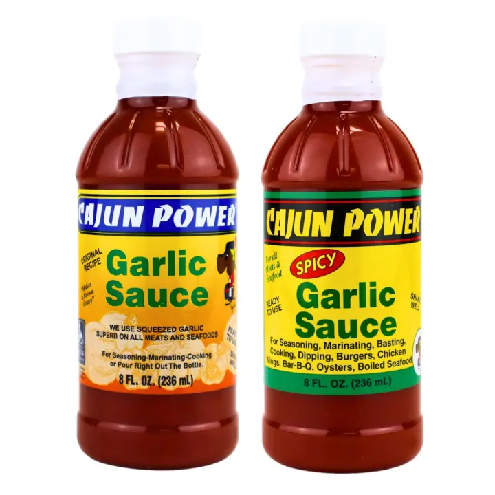 Cajun Power Garlic Sauce Duo — Authentic Louisiana Garlic Sauces (2-Pack)