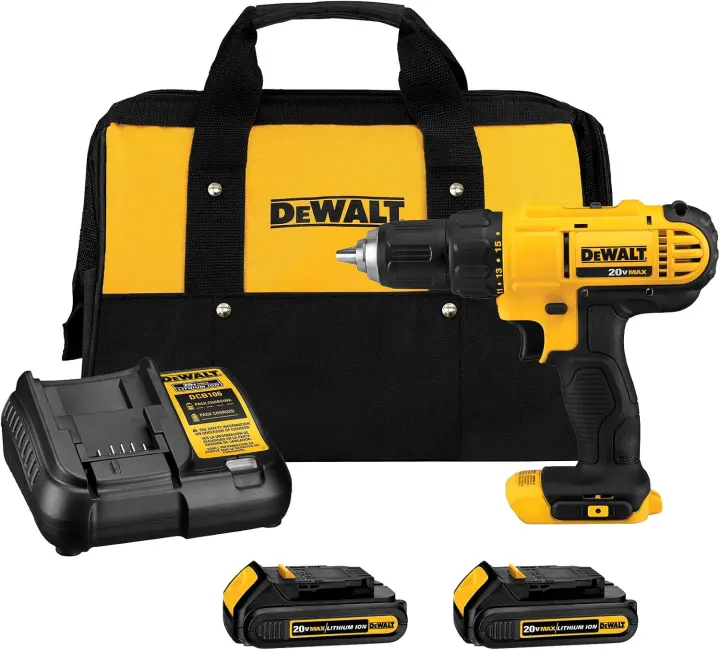 DEWALT 20V MAX XR Cordless Drill/Driver Kit with Batteries & Charger
