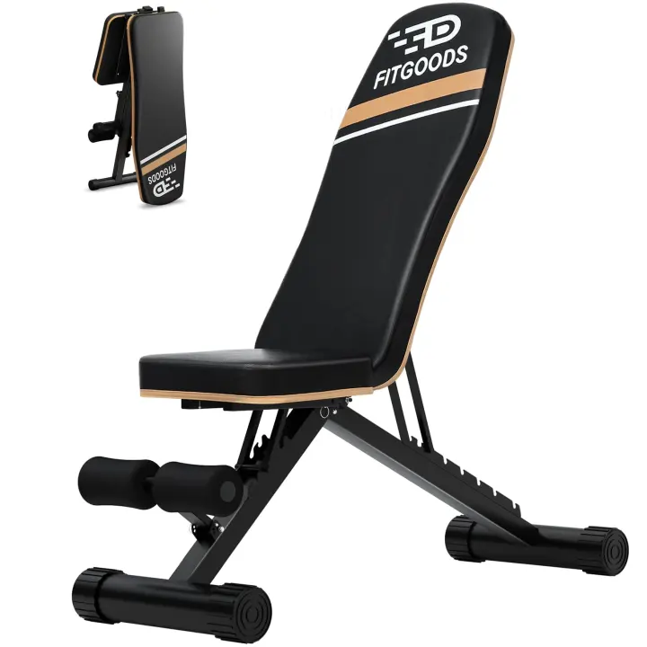 FitGoods Adjustable Foldable Weight Bench — Incline/Decline Gym Bench
