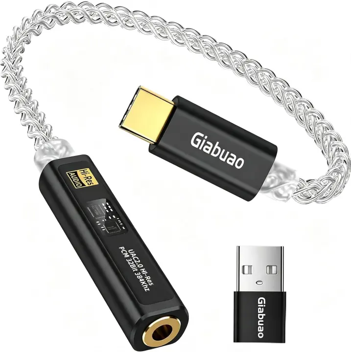 Giabuao USB-C to 3.5mm DAC Dongle with CX31993 & MAX97220 Headphone Amp