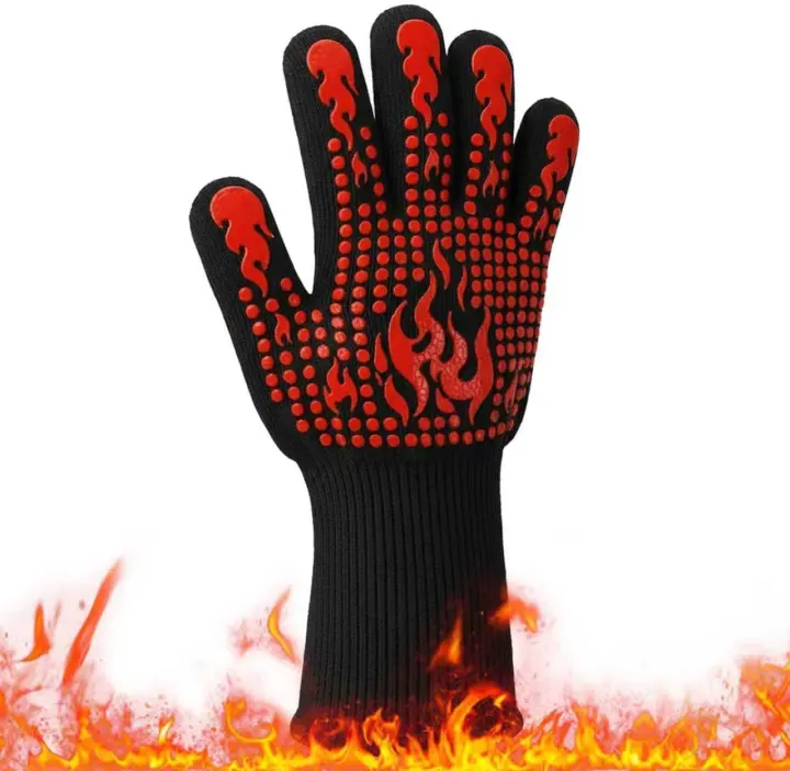 Glacio Heat-Resistant BBQ Glove — Red Oven/Grill Glove
