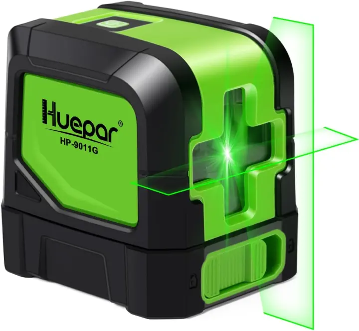 Huepar 100ft Self-Leveling Green Cross-Line Laser Level with Magnetic Base