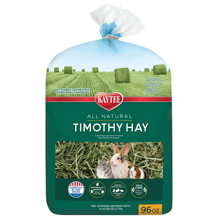 Kaytee Timothy Hay — High-Fiber Hay for Rabbits & Small Pets, 96 oz