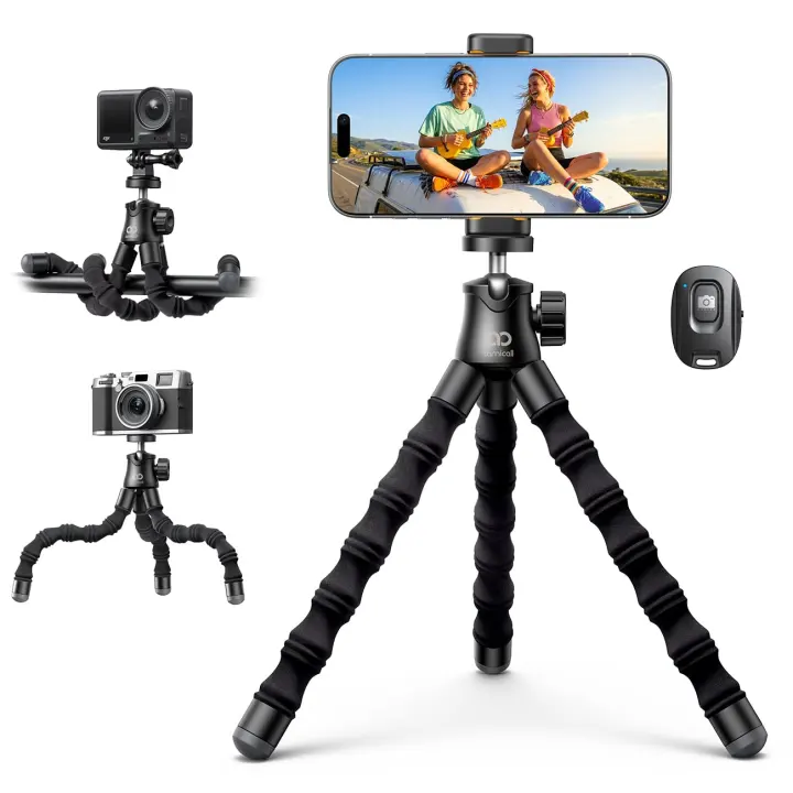 Lamicall Flexible Mini Tripod for Phone & Camera with Bluetooth Remote