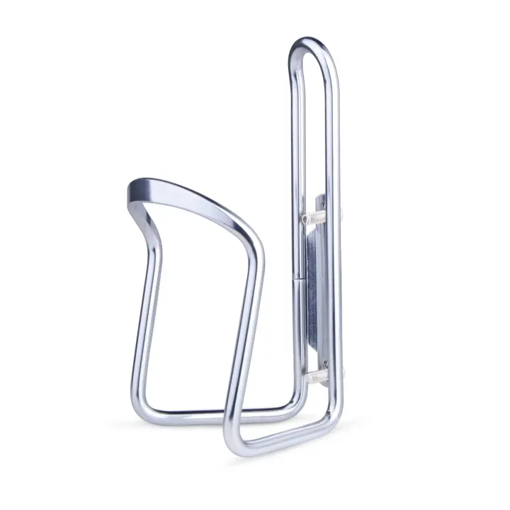 Lightweight Aluminum Bike Water Bottle Cage — Silver Holder