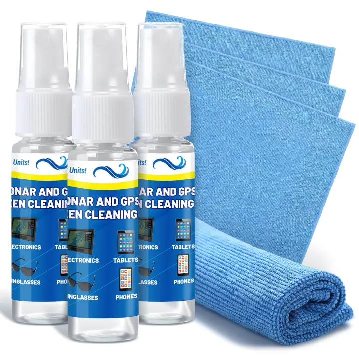 Lumina Garden Screen Cleaning Kit — 3 × 1.5 oz Sprays with Microfiber Cloths