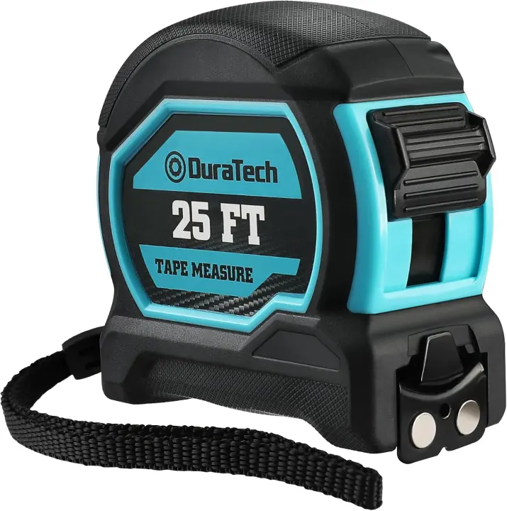 Magnetic 25ft Double-Sided Retractable Tape Measure with Fraction Marks