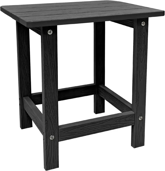 Meluvici HDPS Adirondack Outdoor Side Table — Weather-Resistant End Table
