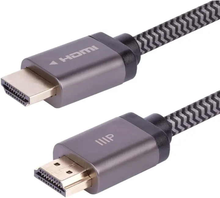 Monoprice Braided Ultra High Speed HDMI 2.1 Cable — 6ft, 48Gbps, 8K/4K Ready