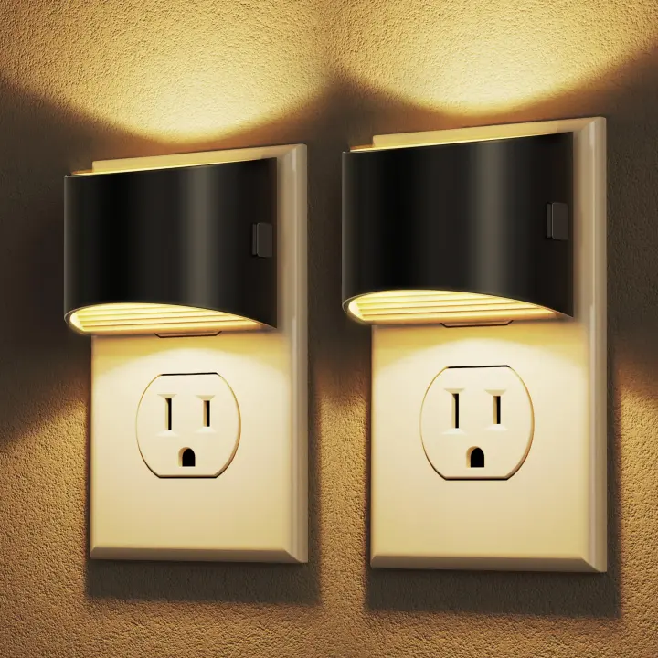 Plug-In LED Night Light — Adjustable 3-Level 3000K Dusk-to-Dawn