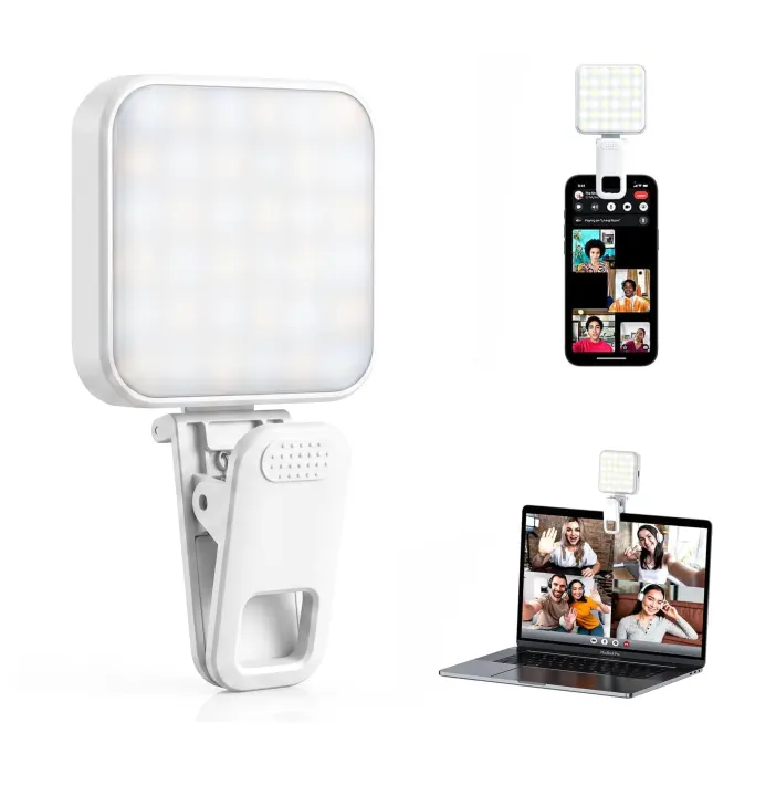 Portable Clip-On Selfie Light — Rechargeable Phone Fill Light