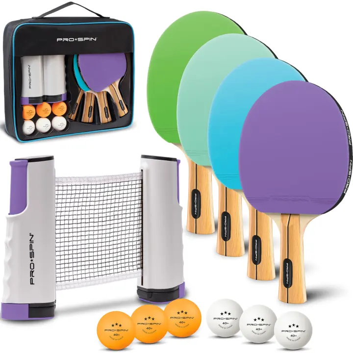 Portable Ping Pong Set with Retractable Net — All-in-One Table Tennis Kit