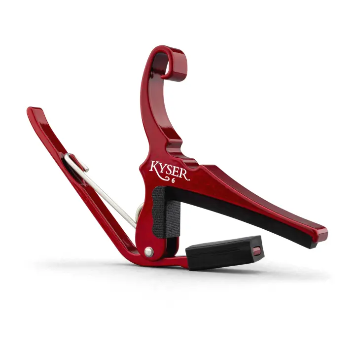 Quick-Change Guitar Capo for 6-String Acoustic — Ruby Red