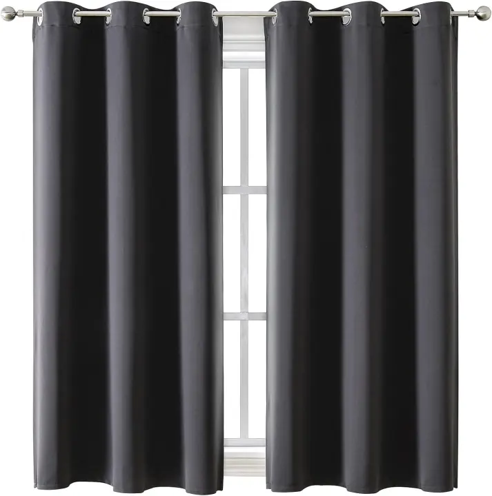 Thermal Blackout Grommet Curtains — 63 in, 2 Panels