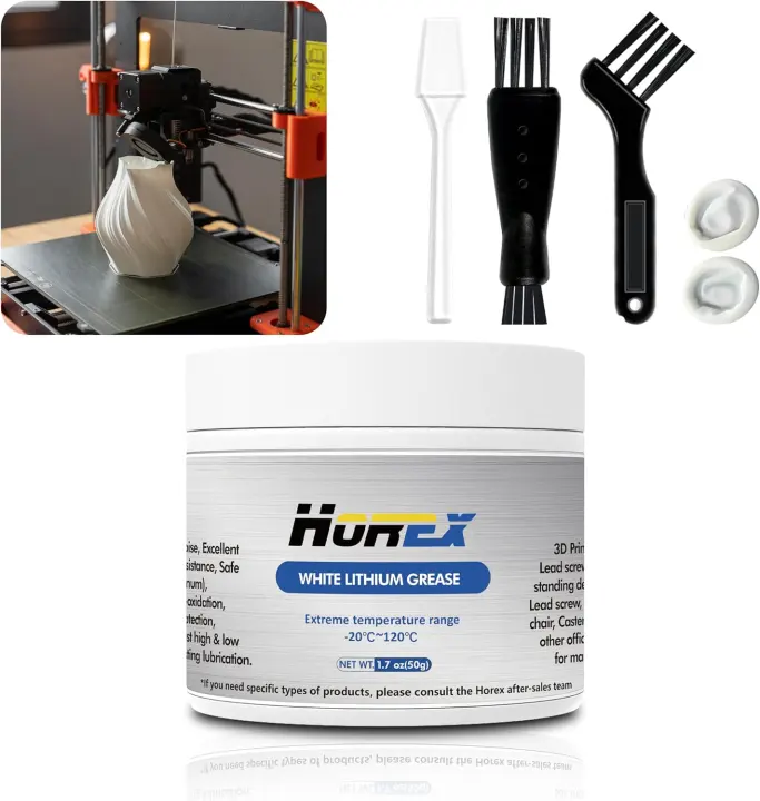 White Lithium Grease for 3D Printers — Lead Screw & Rail Lubricant, 50ml