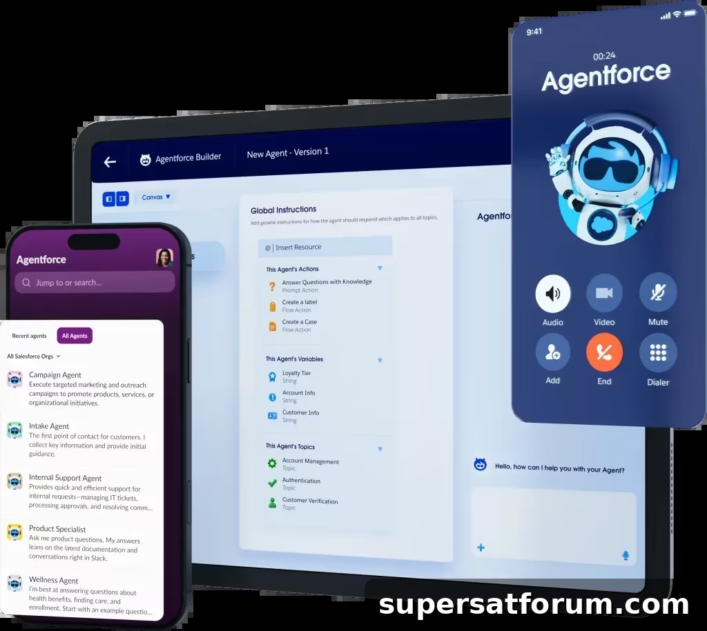 IT-Branschen A screen displays restaurant reservations and customer service agent support.